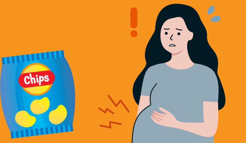 هل الشيبسي مضر للحامل ، هل الشيبسي يسبب تشوهات للجنين؟ هل الشيبسي مضر للحامل في الشهور الأولى؟ نظام غذائي صحي للحامل.